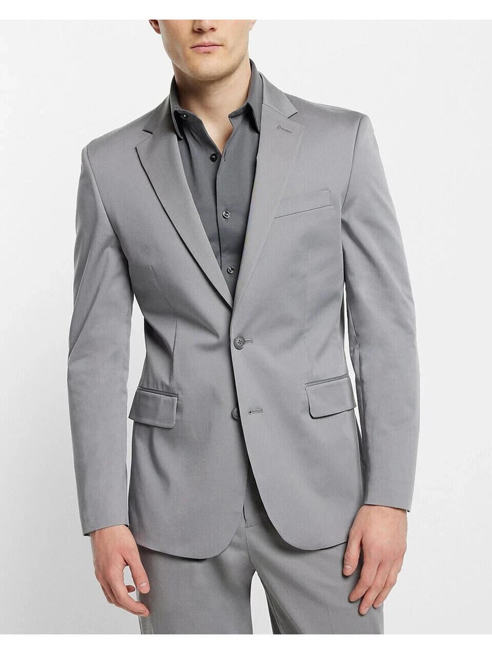 Express Men's Gray Extra Slim Fit Stretch Blazer 40R NWT Suit Jacket $298 MSRP